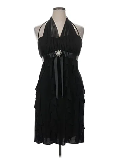 Pre-owned Betsy & Adam Cocktail Dress In Black
