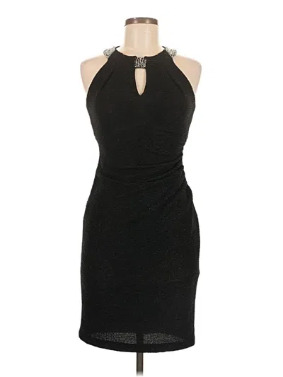 Pre-owned Betsy & Adam Cocktail Dress In Black