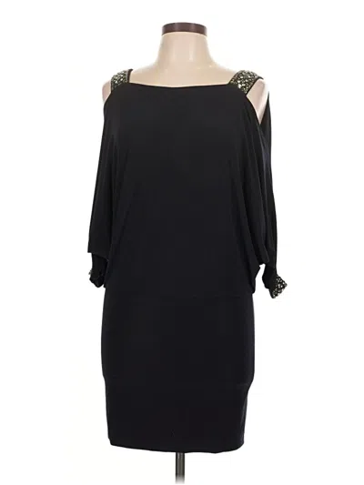 Pre-owned Betsy & Adam Cocktail Dress In Black