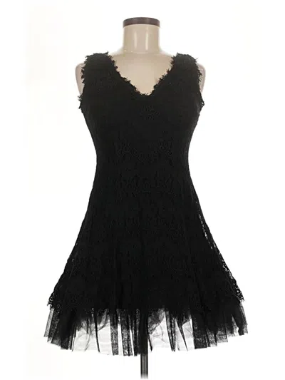 Pre-owned Betsy & Adam Cocktail Dress In Black