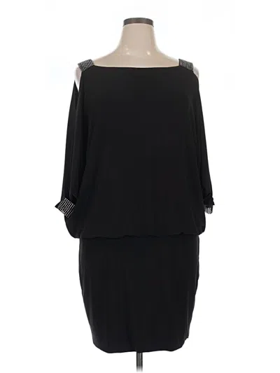 Pre-owned Betsy & Adam Cocktail Dress In Black