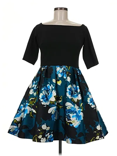 Pre-owned Betsy & Adam Cocktail Dress In Black