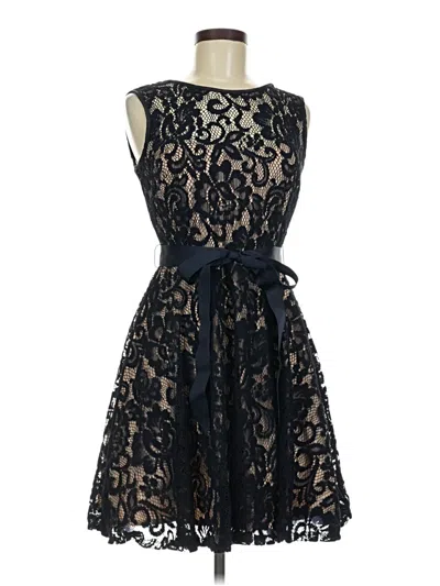 Pre-owned Betsy & Adam Cocktail Dress In Black