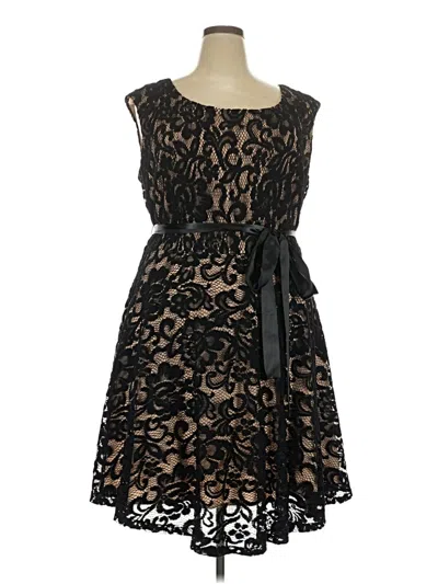 Pre-owned Betsy & Adam Cocktail Dress In Black