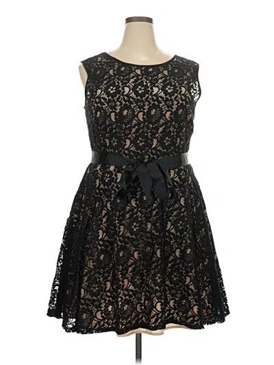 Pre-owned Betsy & Adam Cocktail Dress In Black