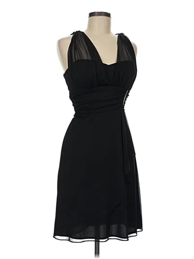 Pre-owned Betsy & Adam Cocktail Dress In Black