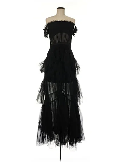 Pre-owned Betsy & Adam Cocktail Dress In Black
