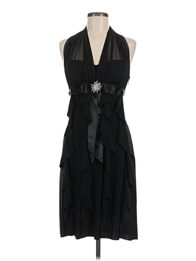 Pre-owned Betsy & Adam Cocktail Dress In Black