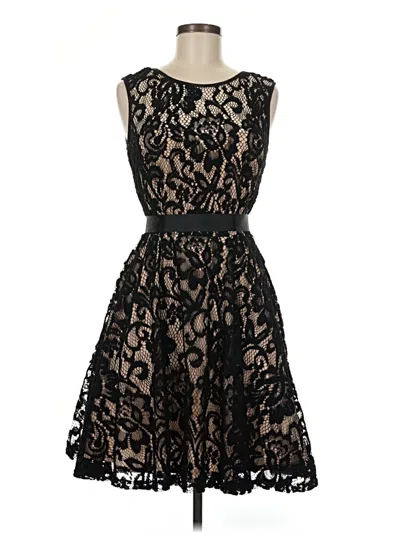 Pre-owned Betsy & Adam Cocktail Dress In Black