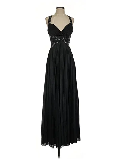 Pre-owned Betsy & Adam Cocktail Dress In Black