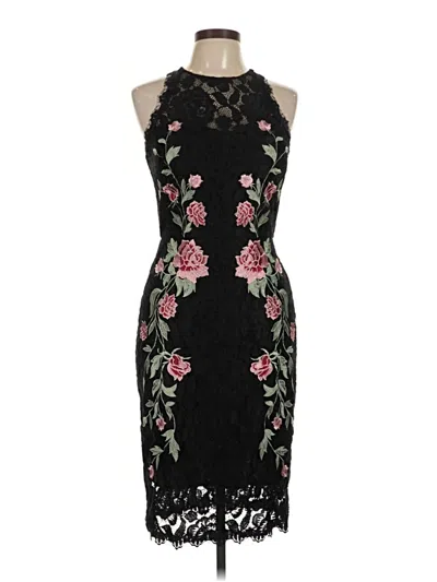Pre-owned Betsy & Adam Cocktail Dress In Black