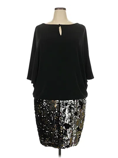 Pre-owned Betsy & Adam Cocktail Dress In Black