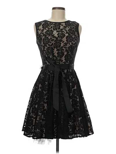 Pre-owned Betsy & Adam Cocktail Dress In Black