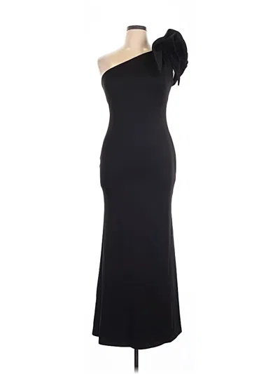 Pre-owned Betsy & Adam Cocktail Dress In Black