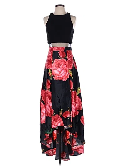 Pre-owned Betsy & Adam Cocktail Dress In Black