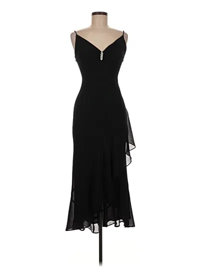 Pre-owned Betsy & Adam Cocktail Dress In Black