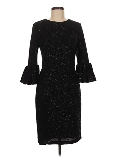 Pre-owned Betsy & Adam Cocktail Dress In Black