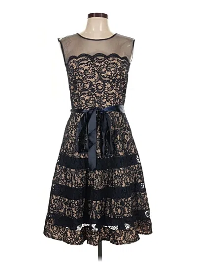 Pre-owned Betsy & Adam Cocktail Dress In Black