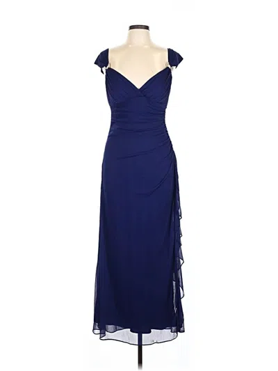 Pre-owned Betsy & Adam Cocktail Dress In Blue