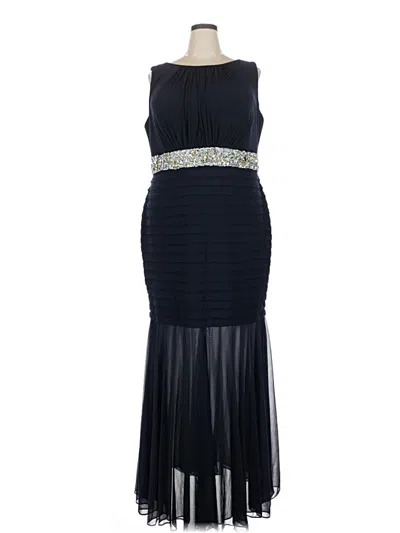 Pre-owned Betsy & Adam Cocktail Dress In Blue