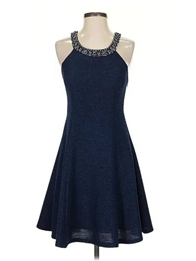 Pre-owned Betsy & Adam Cocktail Dress In Blue
