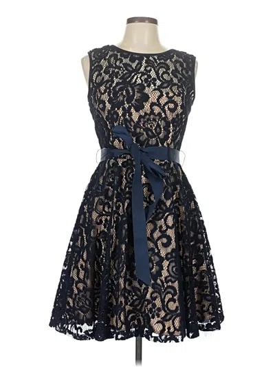 Pre-owned Betsy & Adam Cocktail Dress In Blue