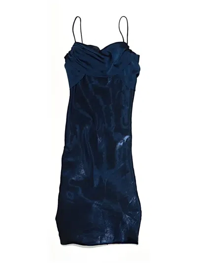 Pre-owned Betsy & Adam Cocktail Dress In Blue