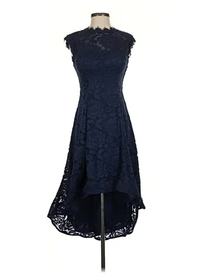 Pre-owned Betsy & Adam Cocktail Dress In Blue