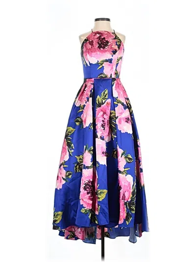 Pre-owned Betsy & Adam Cocktail Dress In Blue