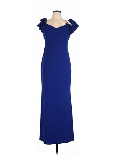Pre-owned Betsy & Adam Cocktail Dress In Blue
