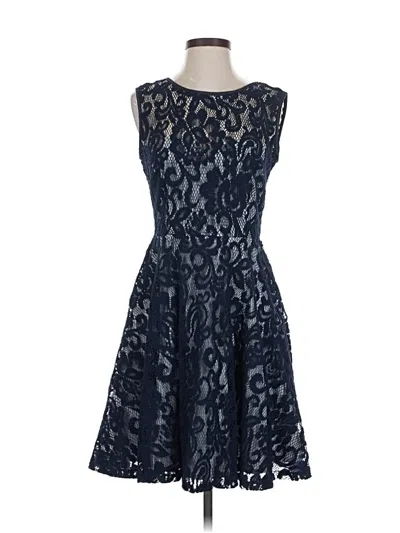 Pre-owned Betsy & Adam Cocktail Dress In Blue