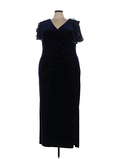Pre-owned Betsy & Adam Cocktail Dress In Blue