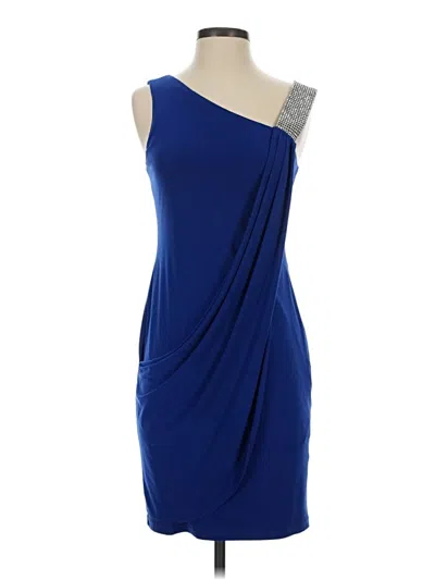Pre-owned Betsy & Adam Cocktail Dress In Blue