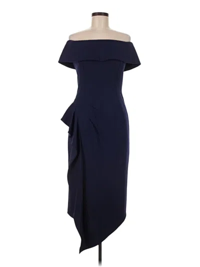 Pre-owned Betsy & Adam Cocktail Dress In Blue