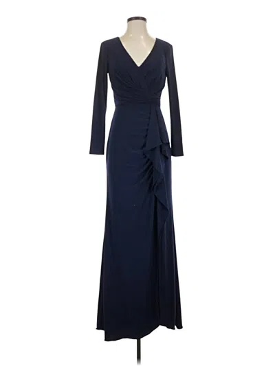 Pre-owned Betsy & Adam Cocktail Dress In Blue