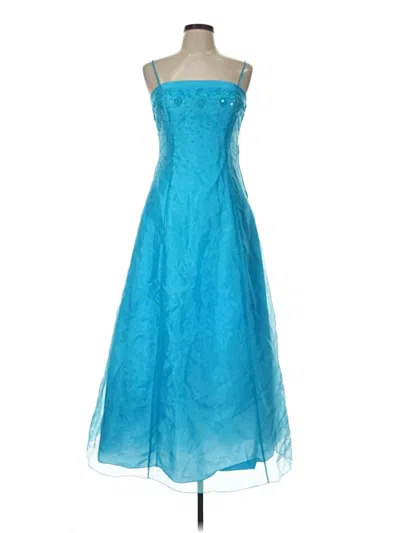 Pre-owned Betsy & Adam Cocktail Dress In Blue
