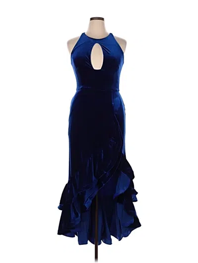 Pre-owned Betsy & Adam Cocktail Dress In Blue