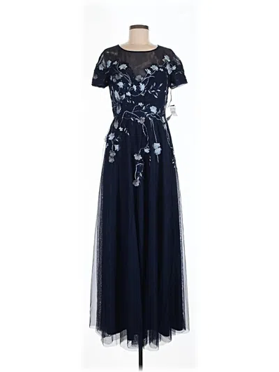 Pre-owned Betsy & Adam Cocktail Dress In Blue