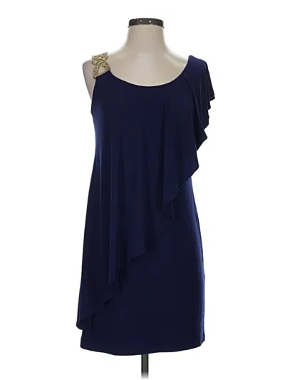 Pre-owned Betsy & Adam Cocktail Dress In Blue