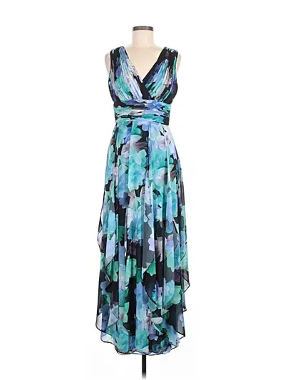 Pre-owned Betsy & Adam Cocktail Dress In Blue