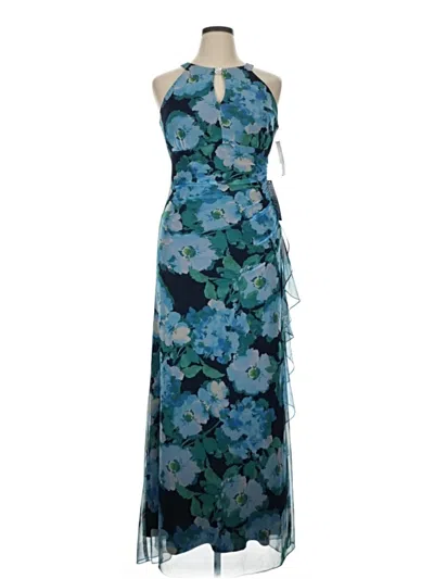 Pre-owned Betsy & Adam Cocktail Dress In Blue