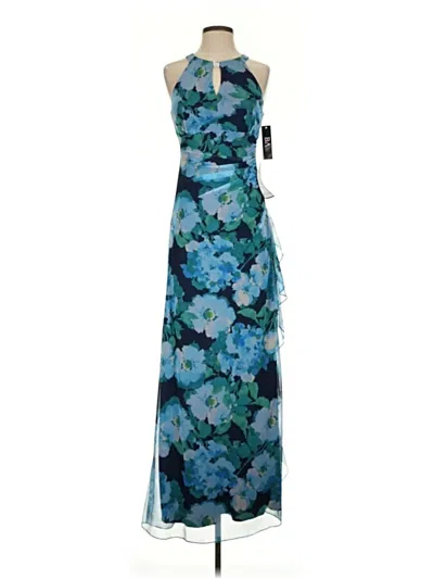 Pre-owned Betsy & Adam Cocktail Dress In Blue
