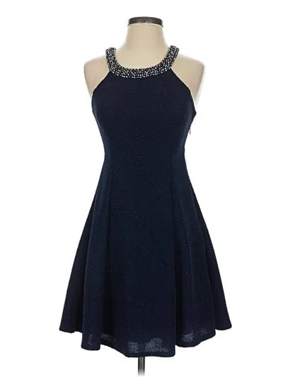 Pre-owned Betsy & Adam Cocktail Dress In Blue