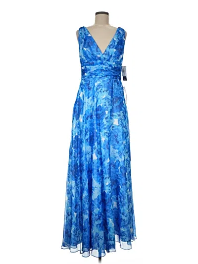 Pre-owned Betsy & Adam Cocktail Dress In Blue