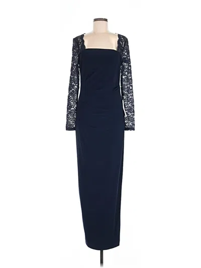 Pre-owned Betsy & Adam Cocktail Dress In Blue