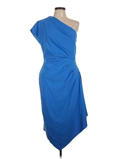 Pre-owned Betsy & Adam Cocktail Dress In Blue