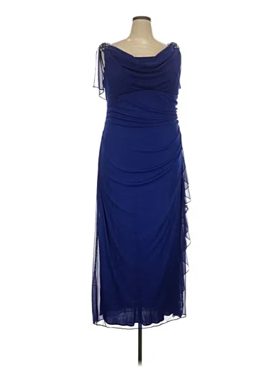Pre-owned Betsy & Adam Cocktail Dress In Blue