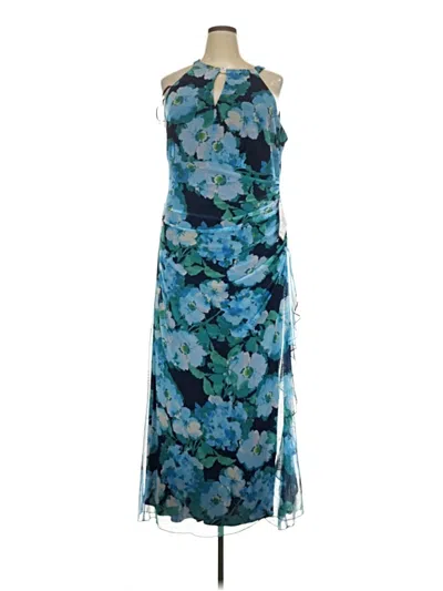 Pre-owned Betsy & Adam Cocktail Dress In Blue