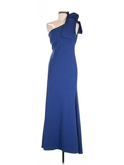 Pre-owned Betsy & Adam Cocktail Dress In Blue