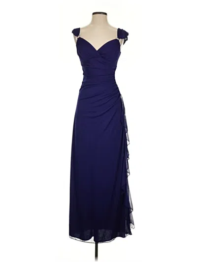 Pre-owned Betsy & Adam Cocktail Dress In Blue